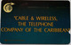 Other Caribbean Islands  1CCMC " Cable And Wireless The Telephone Company Of The Caribbean " - Andere - Amerika