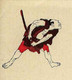 JAPONISME  Circa 1900   PAPIER A LETTRE MOTIF JAPONAIS SAMOURAI POSITION ENTRAINEMENT AU SABRE VOIR SCANS - Collections