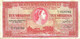 BERMUDA ISLANDS BRITISH 10 SHILLINGS RED WOMAN QEII HEAD SHIP FRONT ARMS BACK DATED 01-05-1957 AVF19b READ DESCRIPTION!! - Bermuda