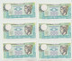 77-Banconota Italia Repubblica L.500 Mercurio F.D.S. -6 Esemplari - Autres & Non Classés