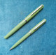 SET OMAS DS VERDE STILOGRAFICA E SFERA NUOVE 1970 VINTAGE PENS MIB - Stylos