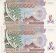 ZAIRE 2 X 5,000,000 ZAIRES 1992 CONSECUTIVE NOTES VF-EXF P-46a "free Shipping Via Regular Air Mail (buyer Risk) - Zaire