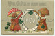 N°20670 - Carte Gaufrée - Viel Gluck Im Neuen Jahre - 1906 - Champignons Humanisés - New Year