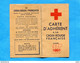FRANCE- Carte D'adhérent Croix Rouge -années  1953 Avec 2 Vignettes Oblitérées  200frs - Red Cross