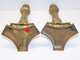 *PAIRE BOUGEOIRS RESTAURATION EMPIRE XIXe BRONZE PIEDS GRIFFES TRIPODES Bougie E - Candeleros, Candelabros Y Palmatorias