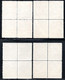 1022.TURKEY,1944-1945. CHARITY RED CRESCENT,RED CROSS,MICH.96-99 MNH BLOCKS OF 4 - Nuovi
