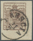 Österreich - Lombardei Und Venetien: 1850, 30 Centes Dunkelbraun, Handpapier, Ty - Lombardo-Vénétie