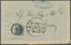 Disinfection Mail: CHOLERA: 1854, Österreich 9 Kr. Blau Allseitig Breitrandig Au - Sin Clasificación