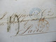 Spanien 1857 Faltbrief Mit Inhalt / Auslandsbrief Barcelona - Paris 2x Bartaxe Rückseitig Bahnpost Stempel - Cartas & Documentos