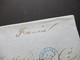 Spanien 1857 Faltbrief Mit Inhalt / Auslandsbrief Barcelona - Paris 2x Bartaxe Rückseitig Bahnpost Stempel - Lettres & Documents