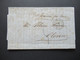 Spanien 1856 Faltbrief Mit Inhalt / Auslandsbrief Zaragosa - Orlon Handschriftlicher Vermerk Francia Par Jara - Storia Postale