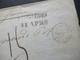 Italien Sizilien 1858 Faltbrief Mit Inhalt / Auslandsbrief Messina - Lyon Handschriftlicher Vermerk Par Vapeur Francais - Sicily