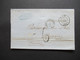 Belgien 1858 Auslands Faltbrief Mit Inhalt Huy - Beaume K2 Belg.A Erquelines A Und Taxstempel / Architecte Vierset Godin - 1849-1865 Medaglioni (Varie)