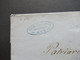Belgien 1858 Auslands Faltbrief Mit Inhalt Huy - Beaume K2 Belg.A Erquelines A Und Taxstempel / Architecte Vierset Godin - 1849-1865 Medaillons (Varia)