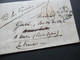 Italien 1858 Auslands Faltbrief Mit Inhalt Firenze - Hesdin Mit Taxstempel 6 Und Roter K2 Tosc 3 Pt. De Beauvoisin - Toscana