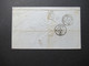 AD Thurn Und Taxis Stempel Mainz 1862 Auslandsverwendung Nach Lille Frankreich Blauer K2 Tour-T. 2 Erquelines - Briefe U. Dokumente