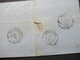 Delcampe - AD Thurn Und Taxis Stempel Frankfurt A.M.1860 Auslandsverwendung Nach Bordeaux Frankreich Roter K2 Tour-T. Forbach AMB - Cartas & Documentos