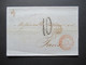 Spanien 1851 Faltbrief Mit Inhalt /Auslandsbrief Barcelona - Paris Roter K2 Barcelona Cataluna Taxstempel / Chiffre Taxe - Cartas & Documentos