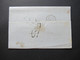Spanien 1851 Faltbrief Mit Inhalt /Auslandsbrief Barcelona - Paris Roter K2 Barcelona Cataluna Taxstempel / Chiffre Taxe - Briefe U. Dokumente