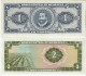 Banknote Nicaragua 1 And 2 Cordobas 1968 And 1972 Pick-115 And 121a Both Unc (catalog US$12) - Nicaragua