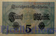 GERMANY 5 MARK 1917 PICK 56a AU+ - 5 Mark