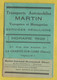 INDICATEUR HORAIRE DES TRANSPORTS AUTOMOBILES MARTIN NIEVRE CHER 1928 - Charité Sur Loire , - Europe