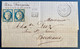 Guadeloupe Lettre 27 Nov 1875 Pour Bordeaux Paire Du N°23 Obl GC Losange 8 X 8 + Dateur "Paq.fr /Pointe à Pitre" - Brieven En Documenten