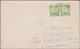 1957. MALDIVE ISLANDS Juma-Moschee, Male TEN CENTS 2 Ex On Cover To INDIA Cancelled MALDIVE IS... (Michel 13) - JF426685 - Maldiven (...-1965)