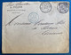 Guadeloupe Lettre 31 Aout 1887  Pour Branne N°54 Obl "pointe A Pitre / Guadeloupe" + Dateur Bleu " Ligne D /paq Fr N°2 - Storia Postale