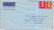 1976 Aèrogramme HONG KONG Colonie Britannique / Exp De Singapore Pour La France / 2 Timbres 50c & 10 C - Covers & Documents