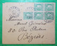 N°680 BLOC DE 5 CERES MAZELIN TARIF 10F LETTRE PEZENAS HERAULT POUR BEZIERS COVER FRANCE - 1945-47 Cérès Van Mazelin