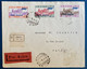 Lettre Recommandée Par Avion De TUNIS En 1928 Avec PA N°7, 8 & 9 Pour Paris Obl Dateur "TUNIS/Chargements" TTB - Poste Aérienne