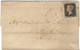 UK GB GREAT BRITAIN 1841 SG2 Penny Black Four Margins Example On Cover Portsmouth To London (BB) Used As Per Scan - Cartas & Documentos