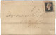 UK GB GREAT BRITAIN 1841 SG2 Penny Black Four Margins Example On Cover Portsmouth To London (BB) Used As Per Scan - Lettres & Documents