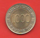 Ecuador 1000 Sucres 1997 Banco Central De Ecuador Sud America Bimetalic  Coin - Equateur