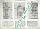 2 PLANS DESSINS 1897 PARIS 3° IMMEUBLE 22 RUE DEBELLEYME ARCHITECTE LE THOREL - Paris