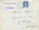 SEMEUSE 25C DECALAGE SUR LSC BANQUE DE FRANCE SAINTES 20/11/23 POUR TESSON - Storia Postale