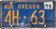 Autentique Plaque Immatriculation Oregon 1959 Dans Son Jus - Plaques D'immatriculation