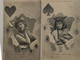 Playing Cards 2 X // Les 4 Dames Et Valets // Dame De Coeur Et Valet De Piqué Ca 1902 - Cartas