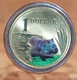 Australia - 2008 - Land Series - Wombat - 1 Dollar Colour Uncirculated Bronze Coin - Mint Sets & Proof Sets