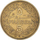 Liban Lebanon Libano 5 Piastres Metal: Copper - Nickel - Aluminum Diameter: 18mm Weight: 2.2g Color: Golden Yellow Issue - Lebanon