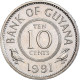 Monnaie, Guyana, 10 Cents, 1991 - Guyana