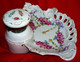 FIN XIX° S. ENCRIER EN PORCELAINE Décor Floral , Fleurs , Repose Plume VICTORIAN PORCELAIN INKWELL - Inkwells