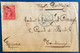 Argentine Lettre 1891 N°81 8c Rose Oblitéré + Dateur Ligne Bleu Hexagonal " Ligne J / Paq FR N°2 " Pour Bordeaux TTB - Cartas & Documentos