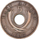 Monnaie, Afrique Orientale, 5 Cents, 1957, TTB, Bronze, KM:37 - Colonie Britannique