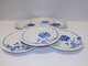 Delcampe - *6 ASSIETTES PLATES MOULIN DES LOUPS HAMAGE Mod. RIGOBERT ROSES FLEURS BLEUES   E - Orchies/Moulin Des Loups (FRA)