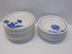 Delcampe - *6 ASSIETTES PLATES MOULIN DES LOUPS HAMAGE Mod. RIGOBERT ROSES FLEURS BLEUES   E - Orchies/Moulin Des Loups (FRA)