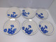 *6 ASSIETTES PLATES MOULIN DES LOUPS HAMAGE Modèle EDMOND FLEURS BLEUES   E - Orchies/Moulin Des Loups (FRA)