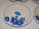 Delcampe - *6 ASSIETTES PLATES MOULIN DES LOUPS HAMAGE Modèle EDMOND FLEURS BLEUES   E - Orchies/Moulin Des Loups (FRA)