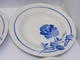 Delcampe - *6 ASSIETTES DEMI CREUSES MOULIN DES LOUPS HAMAGE Mod. RIGOBERT ROSES BLEUES  E - Orchies/Moulin Des Loups (FRA)